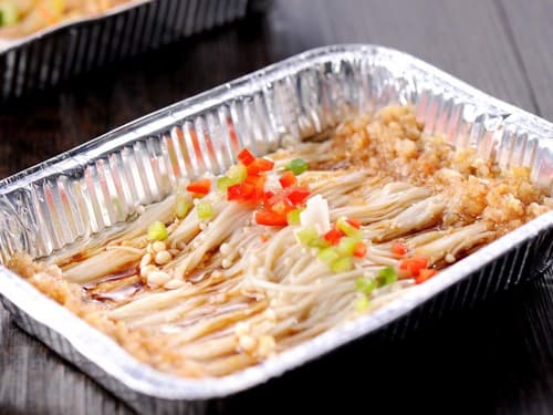 静乐锡纸烤金针菇